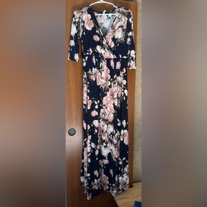 Women’s floral pink blush maxi